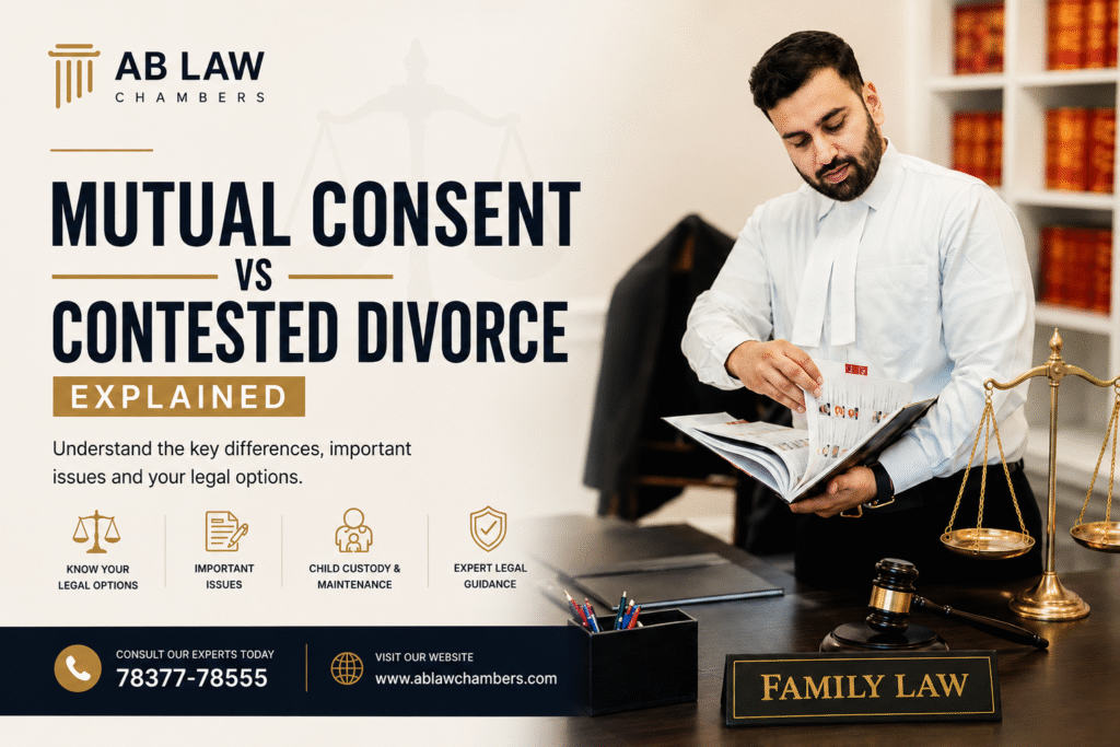 Divorce Advocate in Mohali,AB LAW CHAMBERS,Mutual Consent